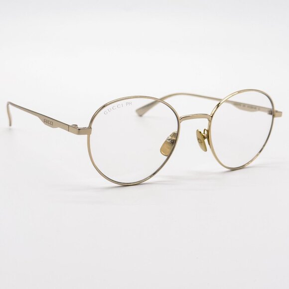 NEW GUCCI GG0337S 001 SUNGLASSES UNISEX GOLD EYEWEAR - Picture 8 of 14